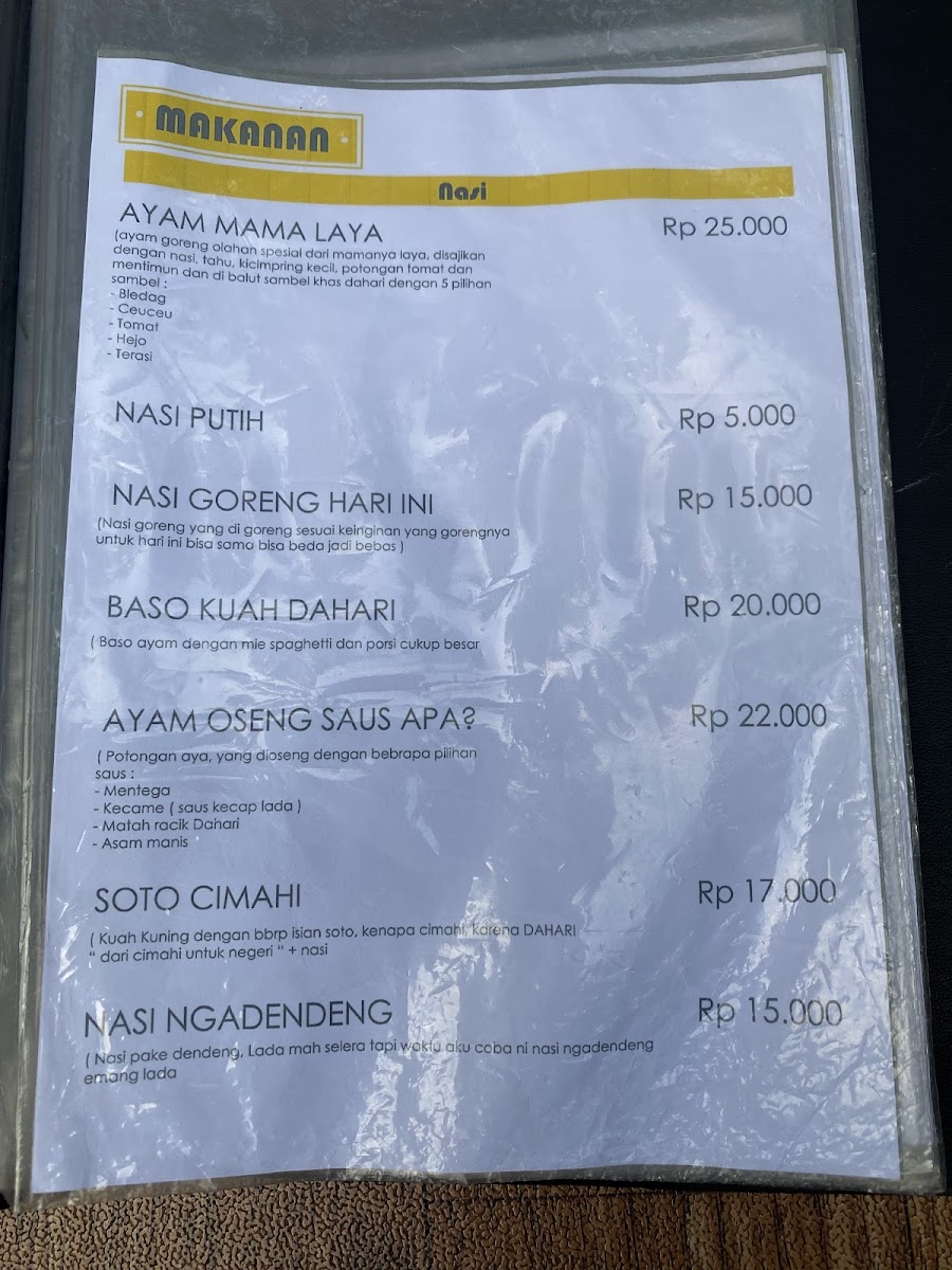 Menu Dahari Resto-7